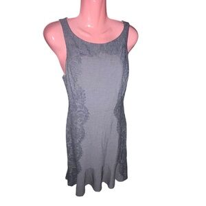 Elle Gray Sleeveless‎ fit & flare Size 2 Dress Lace